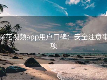 探花视频app用户口碑：安全注意事项