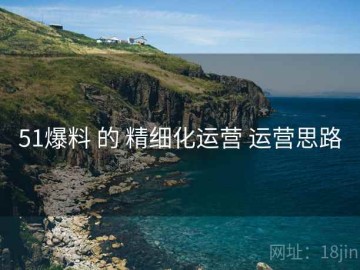 51爆料 的 精细化运营 运营思路