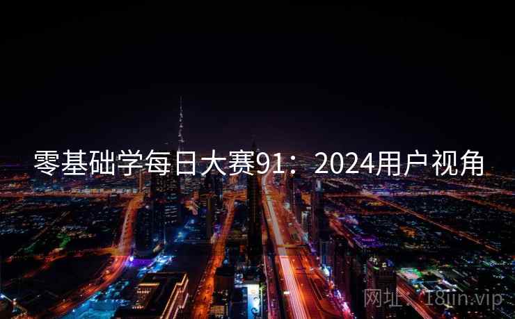 零基础学每日大赛91：2024用户视角