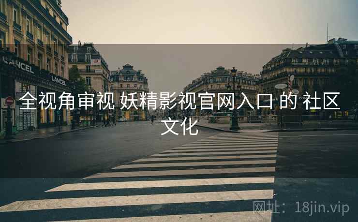 全视角审视 妖精影视官网入口 的 社区文化