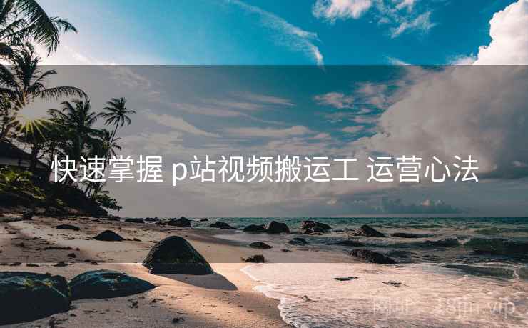 快速掌握 p站视频搬运工 运营心法