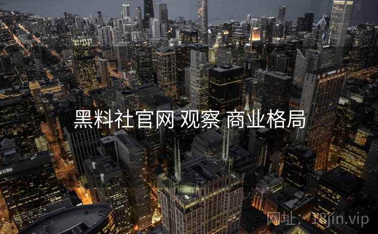 黑料社官网 观察 商业格局