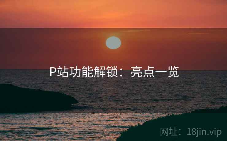 P站功能解锁：亮点一览